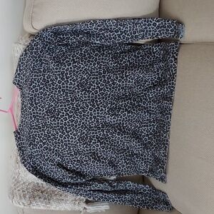 Black and Grey animal print shirt